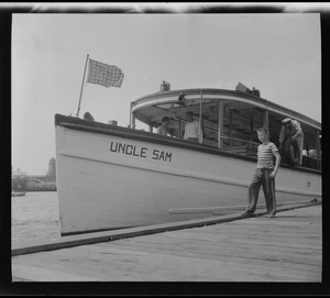 Tour boat "Uncle Sam" docked on the Charles River, Boston