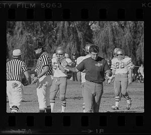 Jim Stehlin, NHS football coach on the field