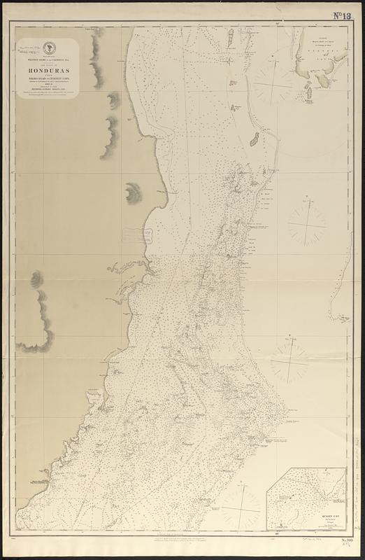 Western shore of the Caribbean Sea, the coast of Honduras from Negro Head to Turneff Cays