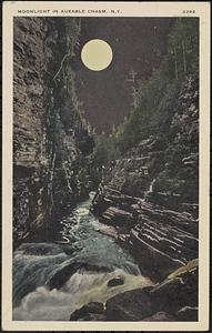 Moonlight in Ausable Chasm, NY