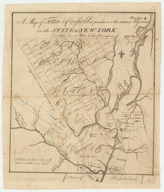 A map of Tottin & Crosfields purchase & the waters adjacent in the state of New-York