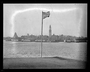 View of Boston from the harbor
