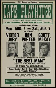 In person Victor Jory, Don Porter, Scott McKay in Gore Vidal's election-year comedy "The Best Man"