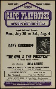 Angelo Del Rossi presents Mon., July 23 thru Sat., July 29 Gary Burghoff in "The Owl & the Pussycat"
