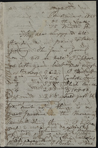Letter from Maria Weston Chapman, At the hall, 15 Winter St., [Boston], to Elizabeth Bates Chapman Laugel, Christmas 1855