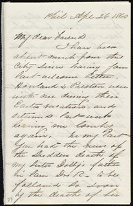 Letter from L. P. Ashmead, Phil[adelphia], [Penn.], to Deborah Weston, Apr[il] 26, 1860