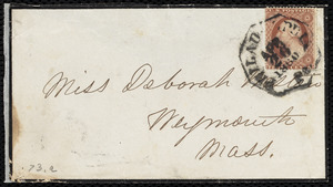 Letter from L. P. Ashmead, Philad[elphi]a, [Penn.], to Deborah Weston, Apr[il] 19, 1861