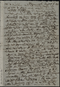 Letter from Maria Weston Chapman, Weymouth, [Mass.], to Elizabeth Bates Chapman Laugel, August 6, 1861