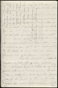 Letter from Maria Weston Chapman, New York [City], 46 W[est] 17th St[reet], [NY], to Anne Greene Chapman Dicey, Saturday, Nov. 22, 1862