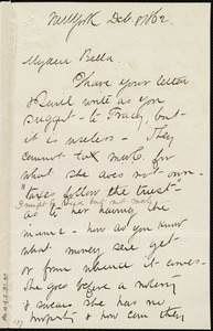Letter from Henry Grafton Chapman, New York, to Deborah Weston, Dec. 8, 1862