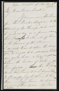 Letter from Isabella Massie, Upper Clapton, London, [England], to Caroline Weston, Dec. 6th, 1853[?]