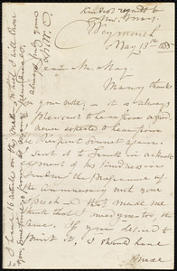 Letter from Maria Weston Chapman, Weymouth, [Mass.], to Samuel May, May 13th, 1885