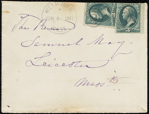 Letter from Maria Weston Chapman, Weymouth, [Mass.], to Samuel May, June 3, 1881