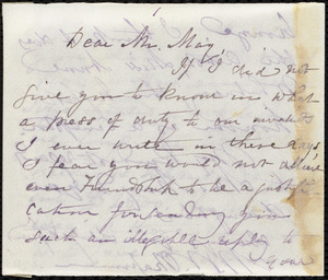 Letter from Maria Weston Chapman to Samuel May, [1881?]