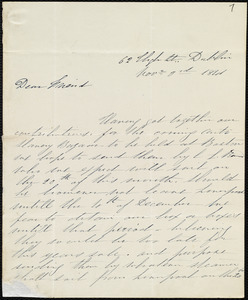 Letter from Annie Allen, Dublin, [Ireland], to Maria Weston Chapman, Nov. 3rd, 1841