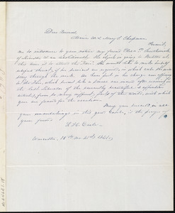 Letter from Sarah Hussey Earle, Worcester, [Mass.], to Maria Weston Chapman and Mary Gray Chapman, 12th mo[nth] 21st [day] 1841