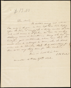 Letter from Sarah Hussey Earle, Worcester, [Mass.], to Maria Weston Chapman, 12th mo[nth] 27th [day] 1842