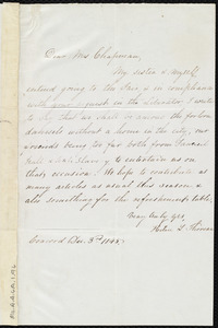 Letter from Helen L. Thoreau, Concord, [Mass.], to Maria Weston Chapman, Dec. 3rd, 1845