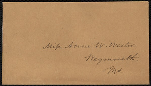 Letter from Samuel May to Anne Warren Weston, Nov. 9, [1848?]
