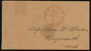Letter from Samuel May, [Boston, Mass.], to Anne Warren Weston, Tuesday, Oct. 3'd, [1848]