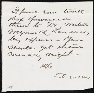 Letter from Mary Gray Chapman to Caroline Weston, Feb. 20, 1864