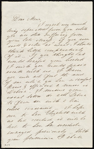Letter from Mary Gray Chapman to Maria Weston Chapman, [1838?]