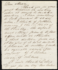 Letter from Mary Gray Chapman to Maria Weston Chapman