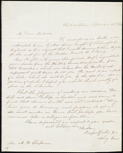 Letter from Mary Grew, Philadelphia, [Penn.], to Maria Weston Chapman, September 23rd / [18]40