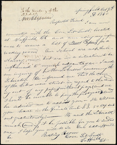 Letter from Lucian Burleigh, Springfield, [Mass.], to Maria Weston Chapman, Oct. 9th, 1840