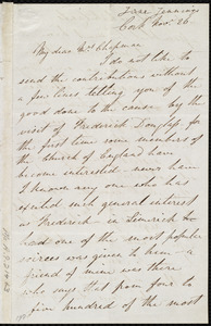 Letter from Jane Jennings, Cork, [Ireland], to Maria Weston Chapman, Nov. 26, [1846?]