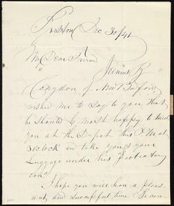 Letter from John Anderson Collins, Boston, [Mass.], to Anne Warren Weston, Dec. 30/[18]41