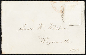 Letter from Samuel May, [Boston?, Mass.], to Anne Warren Weston, Saturday, Mar. 13th, [1852?]