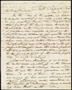 Letter from Samuel Joseph May, South Scituate, Mass., to Maria Weston Chapman, Jan. 9, 1842