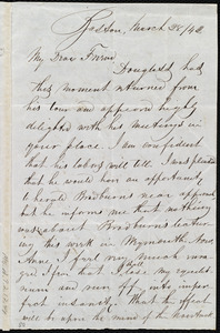 Letter from John Anderson Collins, Boston, [Mass.], to Anne Warren Weston, March 28/[18]42