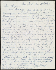 Letter from Edward Morris Davis, New York, to Maria Weston Chapman, 3 m[onth] 10 [day] 1843
