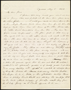 Letter from Abby Kelley Foster, Syracuse, [NY], to Maria Weston Chapman, Aug. 2, 1843