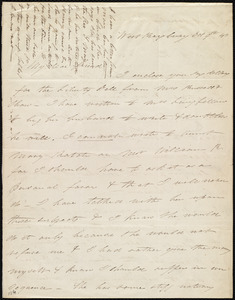 Letter from Eliza Lee Cabot Follen, West Roxbury, [Mass.], to Maria Weston Chapman, Oct. 9th, [18]43