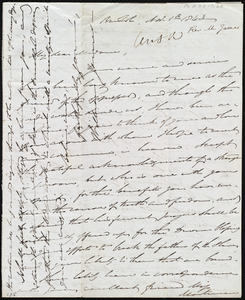 Letter from William James, Bristol, [England], to Maria Weston Chapman, Nov. 1st, 1843