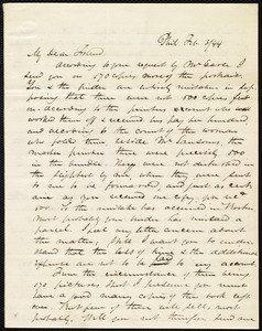 Letter from James Miller M'Kim, Phil[adelphia], [Penn.], to Maria Weston Chapman, Feb. 3/[18]44