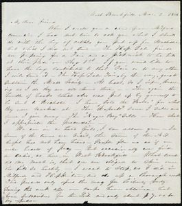 Letter from Abby Kelley Foster, West Brookfield, [Mass.], to Maria Weston Chapman, Mar[ch] 2, 1844