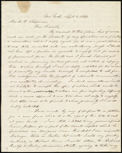 Letter from Oliver Johnson, New York, to Maria Weston Chapman, Sept. 4, 1844