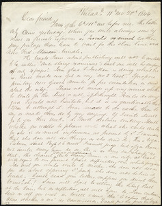 Letter from Edward Morris Davis, Philad[elphia], [Penn.], to Maria Weston Chapman, 11th mo[nth] 20th [day] 1844