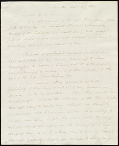 Letter from Samuel May, Leicester, [Mass.], to Maria Weston Chapman, Nov. 27, 1844