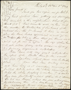 Letter from Edward Morris Davis, Philad[elphia], [Penn.], to Maria Weston Chapman, 12th mo[nth] 3rd [day] 1844