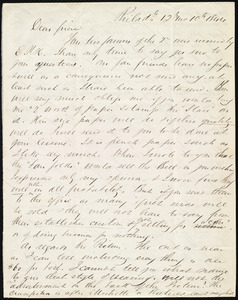 Letter from Edward Morris Davis, Philad'l, [Penn.], to Maria Weston Chapman, 12 Mo[nth] 10th [Day] 1844
