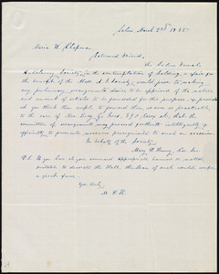 Letter from Mary P. Kenny, Salem, [Mass.], to Maria Weston Chapman, March 2nd, 1845