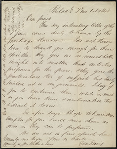 Letter from Edward Morris Davis, Philad'l, [Penn.], to Maria Weston Chapman, 7th mo[nth] 1st [day] 1845