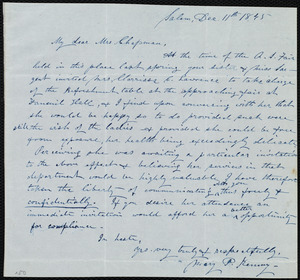 Letter from Mary P. Kenny, Salem, [Mass.], to Maria Weston Chapman, Dec. 11th, 1845