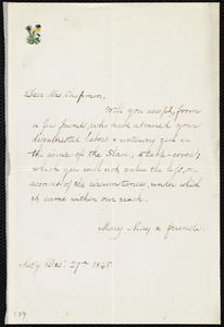 Letter from Mary Goddard May to Maria Weston Chapman, Sat'y, Dec. 27th, 1845