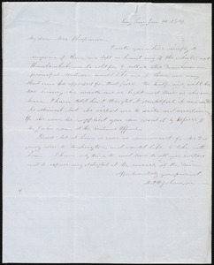 Letter from Mary Ann White Johnson, Sing Sing, [N.Y.], to Maria Weston Chapman, Jan. 14, 1846